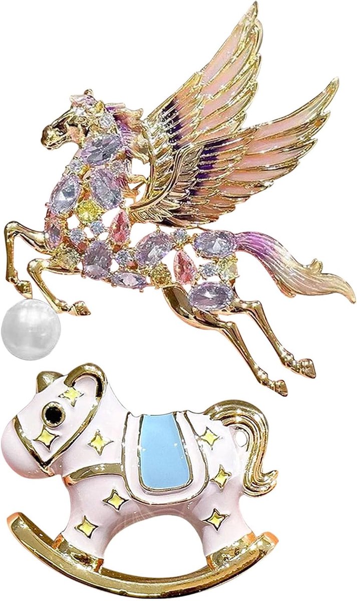 Broches voor dames, kristallen paardenbroches, elegante broches voor kleding, vintage broche pin, brooch voor sjaal, mantel, kleding, kledingclip