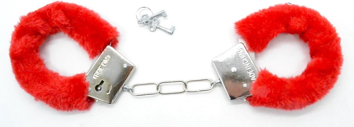 Handboeien met sleutel, feestaccessoires, verstelbaar met ketting