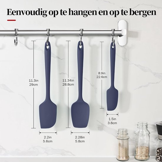 Spatels Set Van 3, Nachtblauw — afbeelding 2