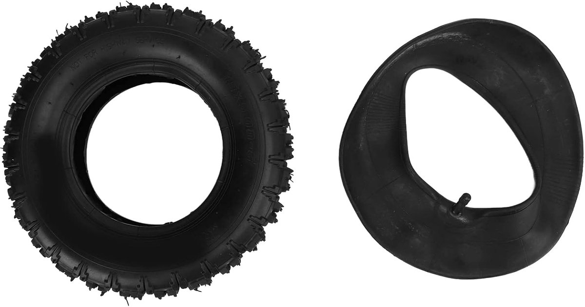 Band, 13 X 5.00-6 Rubberen Binnen- en Buitenbanden met Rechte Ventielsteel