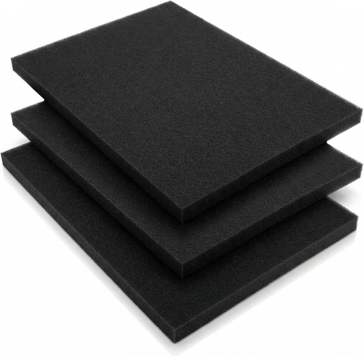 3 stuks 300 x 210 x 25 mm luchtfilter, schuimrubber, luchtfiltermat, filterschuim, universeel om op maat te snijden, luchtfilterschuim voor luchtfilter, motorfiets, scooter, grasmaaier