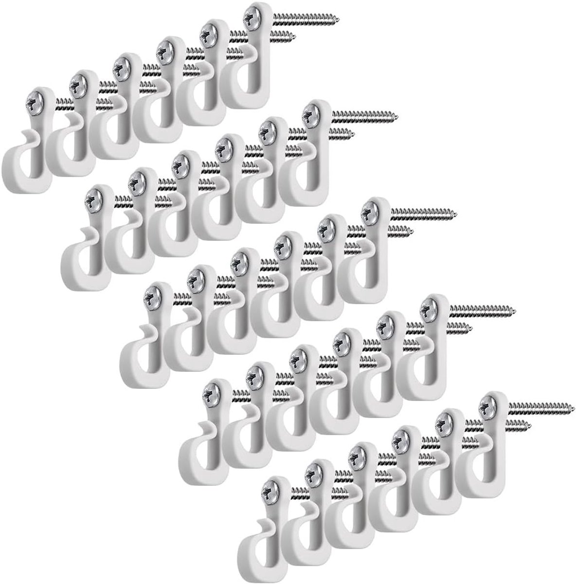 Haken met kruiskopschroeven voor feest wit 30PCS