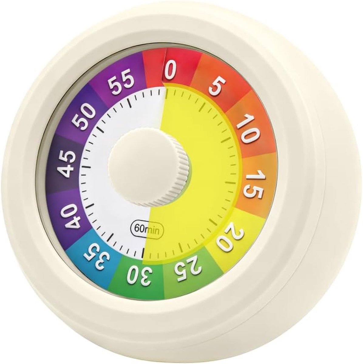 Timer voor kinderen en volwassenen, 60 minuten countdown-timer met stille werking en groot scherm, tijdmanagement-tool voor klaslokalen, huis, keuken, kantoor