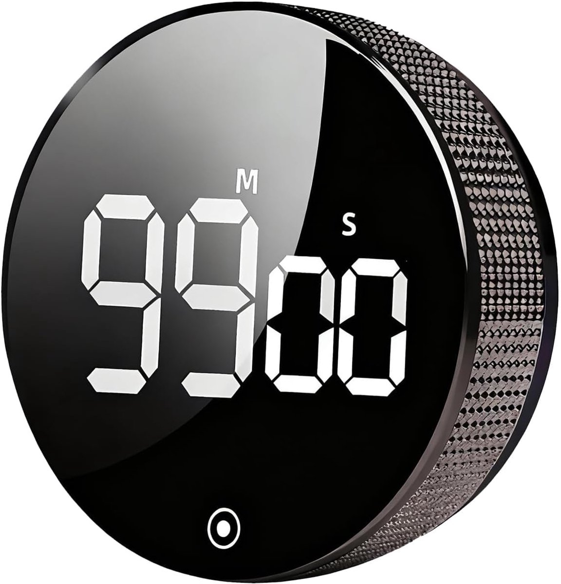 Keukentimer, digitale led-stopwatch, timer met instelbaar volume en helderheid, timer, voor klaslokaal, kantoor, fitnessstudio, keuken, kinderen, volwassenen (zwart)