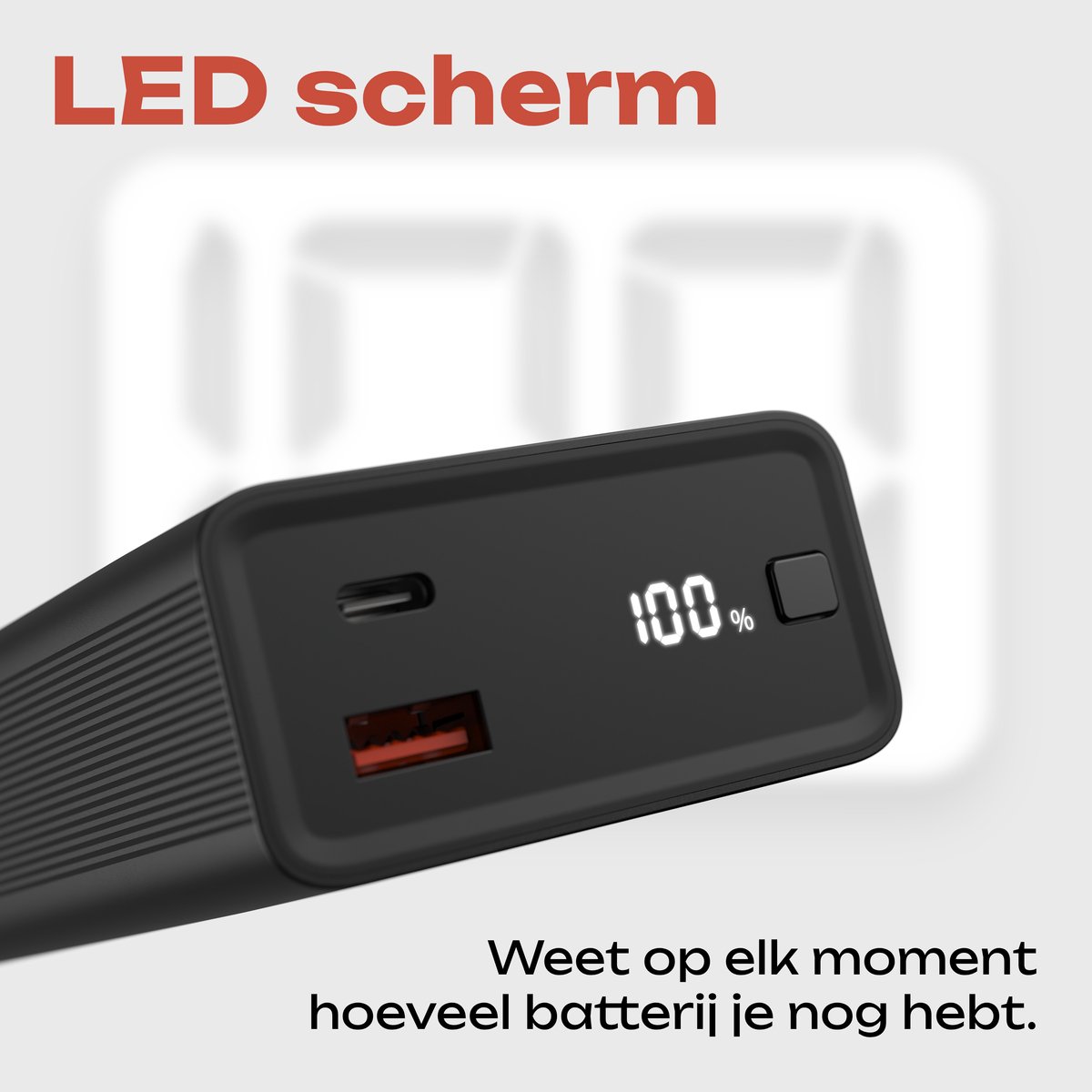 PowerLocus Powerbank 20000mAh – 65W PD Fast Charging Externe Accu – Geschickt voor Laptops - Draagbare Oplader voor Laptop, Telefoon, Tablet – Display – Noodpakket met USB-C Snellader Kabel — cadeau in Gadgets - foto 2