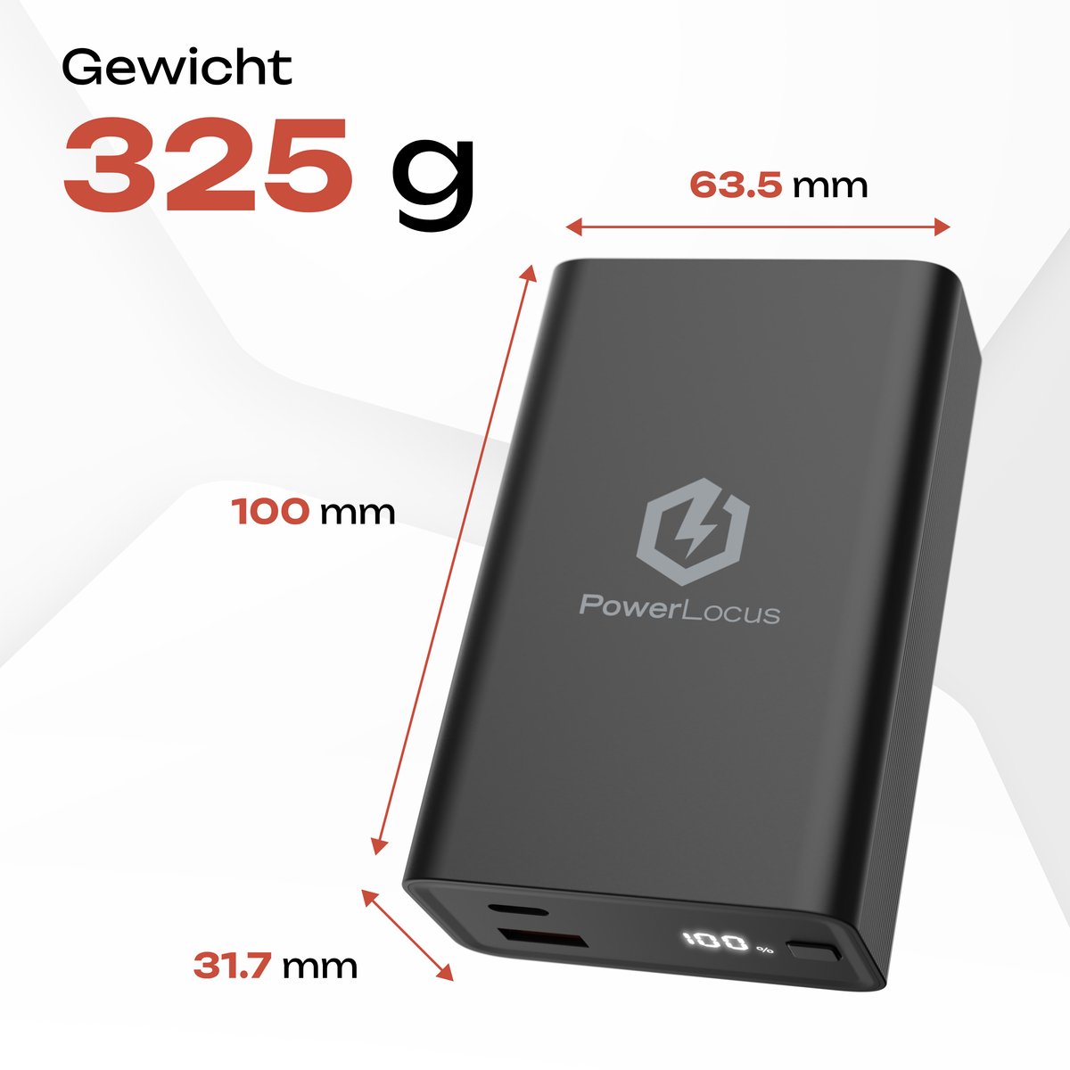 PowerLocus Powerbank 20000mAh – 65W PD Fast Charging Externe Accu – Geschickt voor Laptops - Draagbare Oplader voor Laptop, Telefoon, Tablet – Display – Noodpakket met USB-C Snellader Kabel — cadeau in Gadgets - foto 3