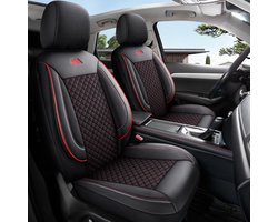 Stoelhoezen Audi A4 B7 - Complete set - Rode stiknaden - AIM