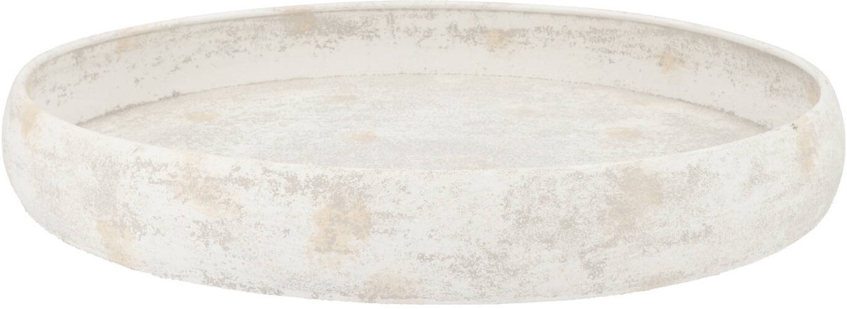 Daan Kromhout - Coaster - Dienblad - Tray - Wit - Beige - Metaal - Met rand - 37x6cm