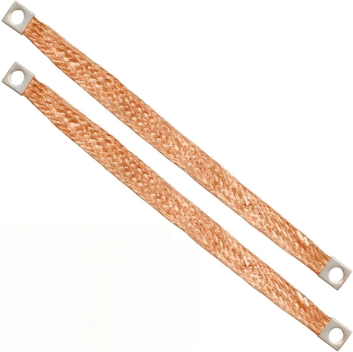 Motor massaband uiteinden vertind 300 mm - 6 mm² - 2 stuks - gevlochten koper voor aarding - ShopVlot