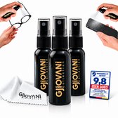 Gjiovani - Brillenreiniger Spray - 3X30ml -Microvezeldoek voor Brillen