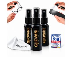 Gjiovani - Brillenreiniger Spray - 3X30ml -Microvezeldoek voor Brillen
