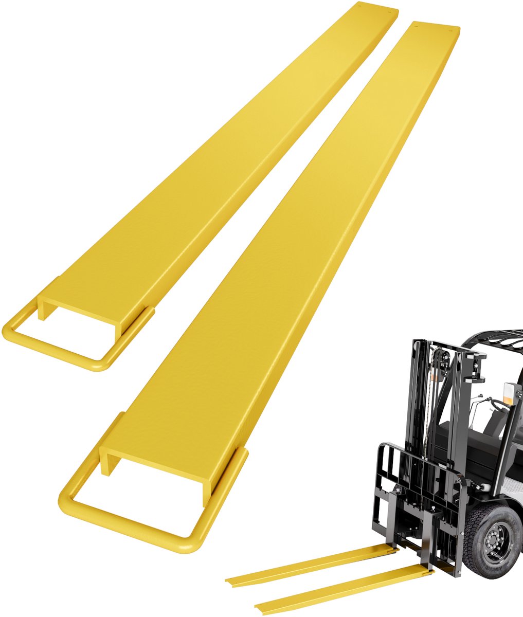HoerFuriy - Vorkverlengers voor Vorkheftruck - Stalen Palletvork Uitbreiding, Geschikt voor 11-12,7cm Vorken - 2086kg Draagvermogen - Voor Magazijn en Bouwplaats - Lengte 152,4 cm