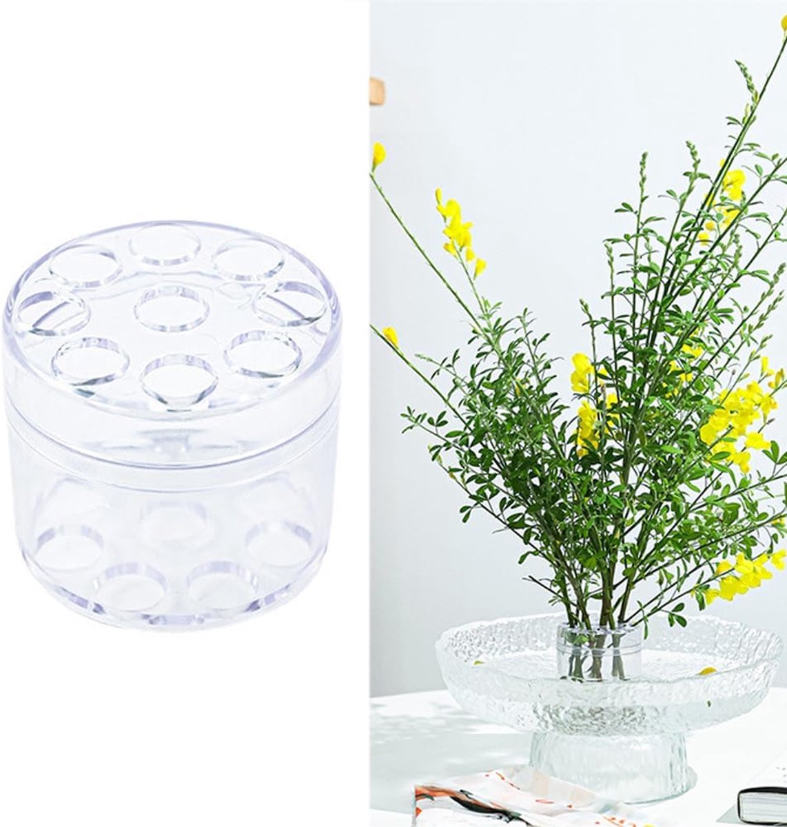 Ikebana bloemenhouder 9 gaten - transparant - bloemarrangementen - perfect voor thuis en bruiloften - ShopVlot