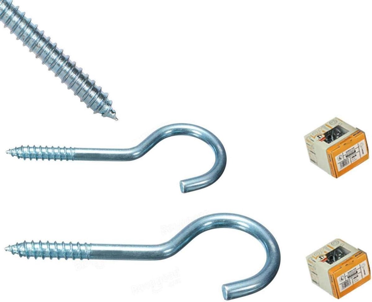 Dailygoods- Haak 9cm - Schroefhaken - Kledinghaken - Wandhaken - Set van 15 - Duurzaam Metaal - Schroefhaak