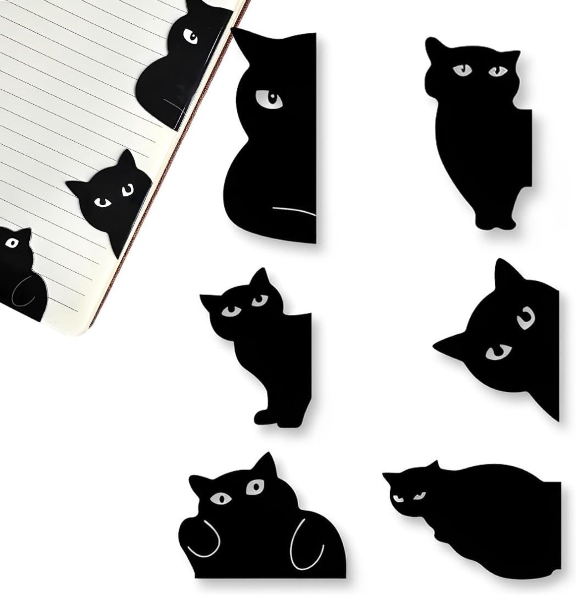 Tixlux Magnetische boekenleggers in kattenstijl, voor kinderen, leraren, studenten, boekenliefhebbers, kattenfans, 6 - ShopVlot