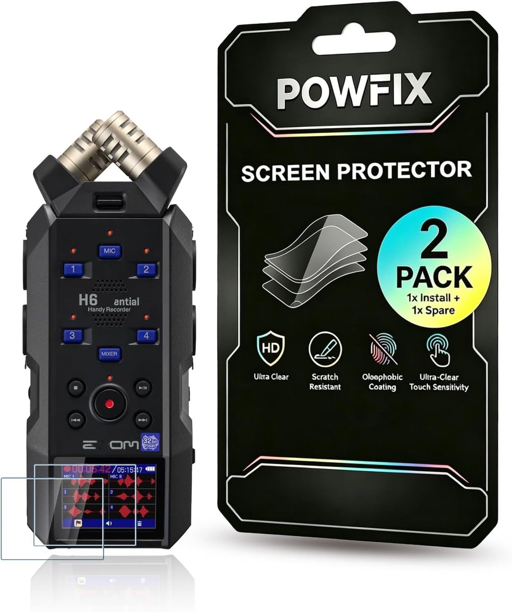 Schermbeschermer voor ZOOM H6essential draagbare recorder, zachte HD-folie, krasbestendig, zonder luchtbellen en - ShopVlot