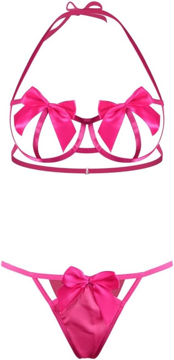 Damesstrik lingerieset - Eén maat - Kant - Sexy uitstraling voor babydoll - ShopVlot