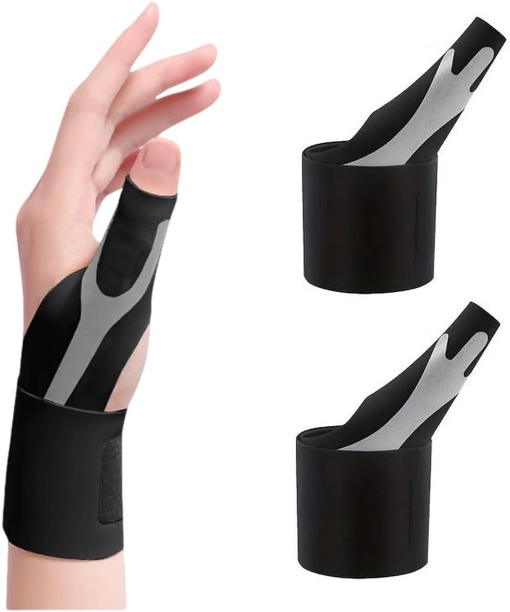 SnelShoppen - Pack van 2 Ergonomische Polsbandages, Verstelbare Polsondersteuning voor Fitness, Ideaal bij Carpaal Tunnel Syndroom, Duimblessures en S
