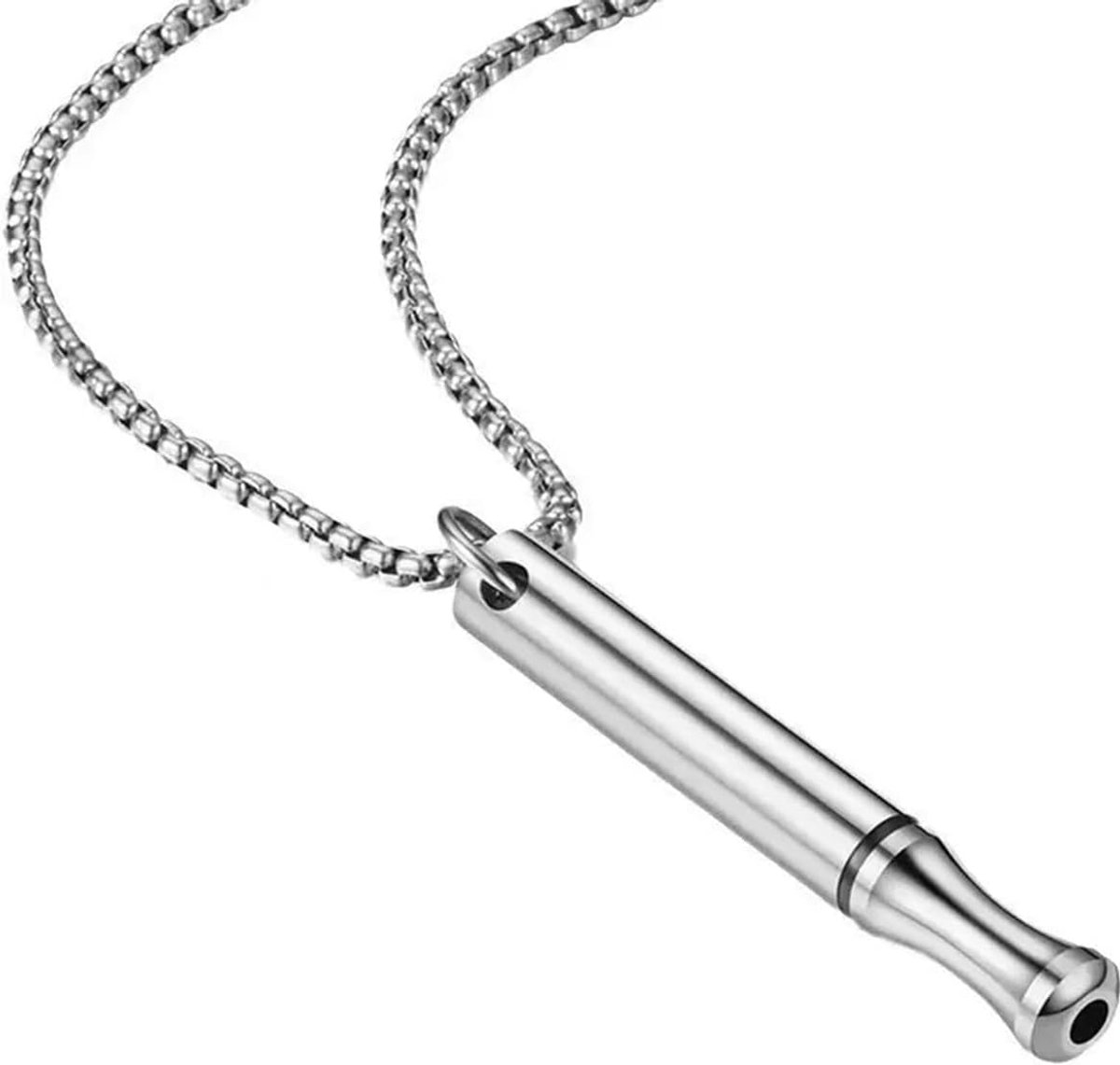 1 stuks V2 zilveren rookverlichtende halsketting, ideaal voor yoga, ontspanning en stressvermindering, ondersteuning - ShopVlot