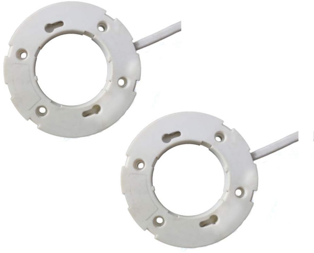 GX53 lampfitting set van 2 - verbindingsstuk voor LED en spaarlampen - compacte afmetingen - eenvoudig te installeren - ShopVlot