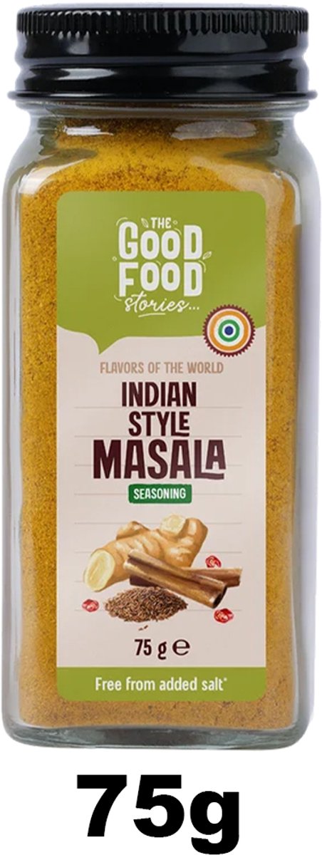 Indian Masala Kruidenmix - 75 g - vrij van toegevoegd zout - The Good Food Stories (TGFS)