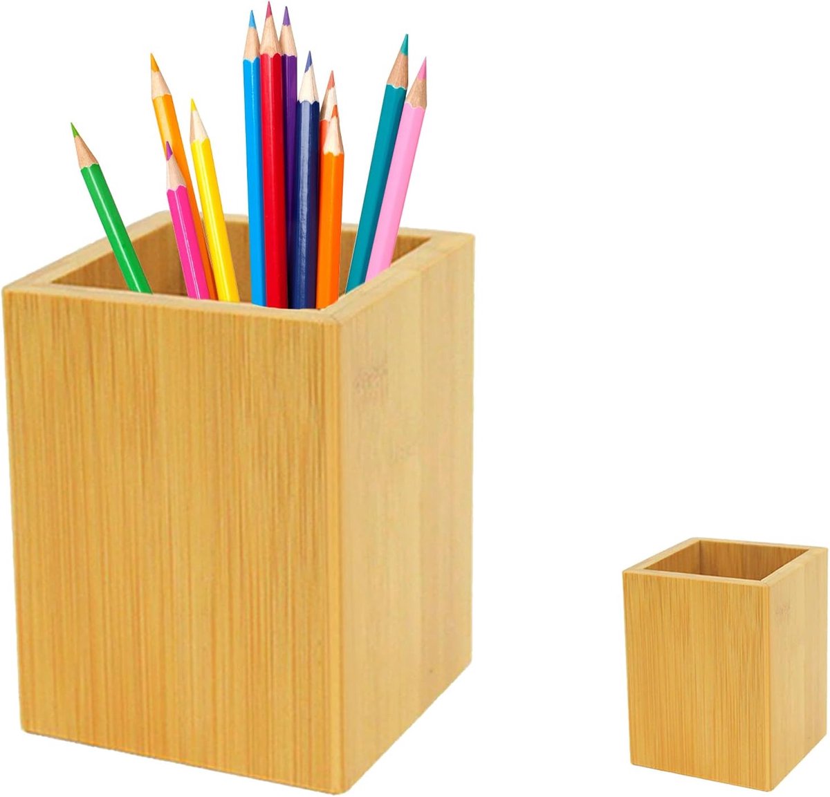 Bamboe Penhouder - Organiser voor Pencils - Duurzaam en Milieuvriendelijk - Perfect voor Kantoor en School - ShopVlot