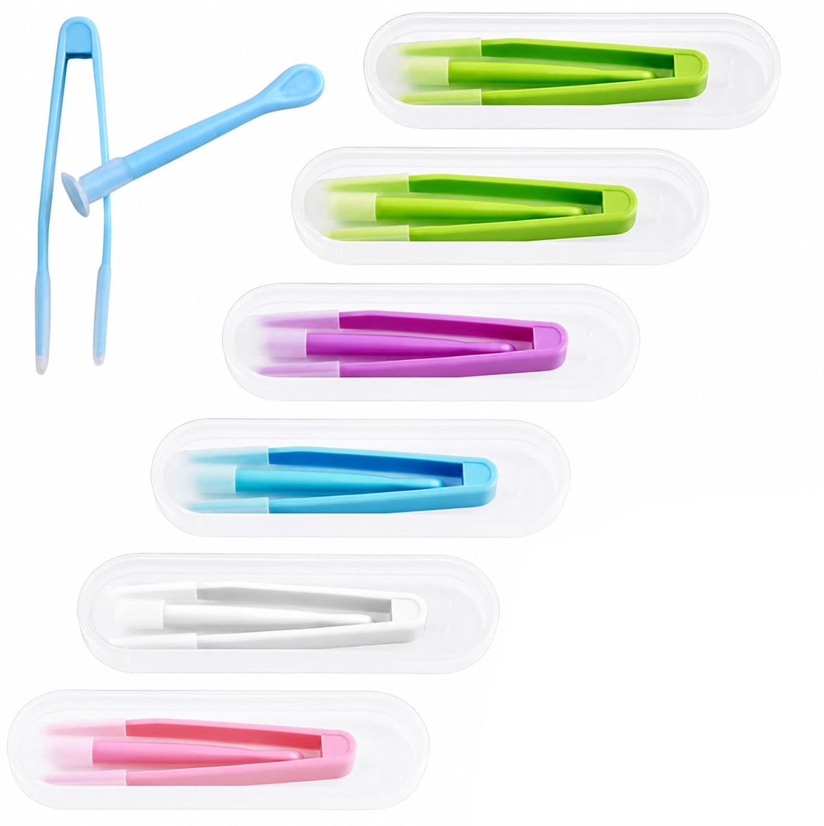 contactlenzen verwijderaar 6 sets - zachte siliconen applicator - hygiënische doosjes - ideaal voor reizen - ShopVlot
