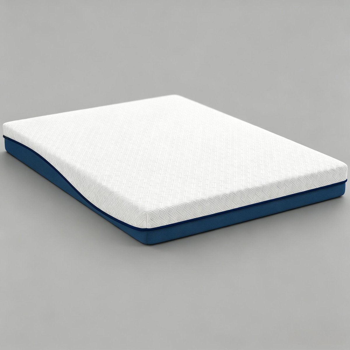 Ropilly Traagschuim Matras 160x200 cm - 20 cm Dik Matras met Gel Traagschuim - Wasbare Hoes - Middelhard - Wit/Blauwgroen Blauw, wit