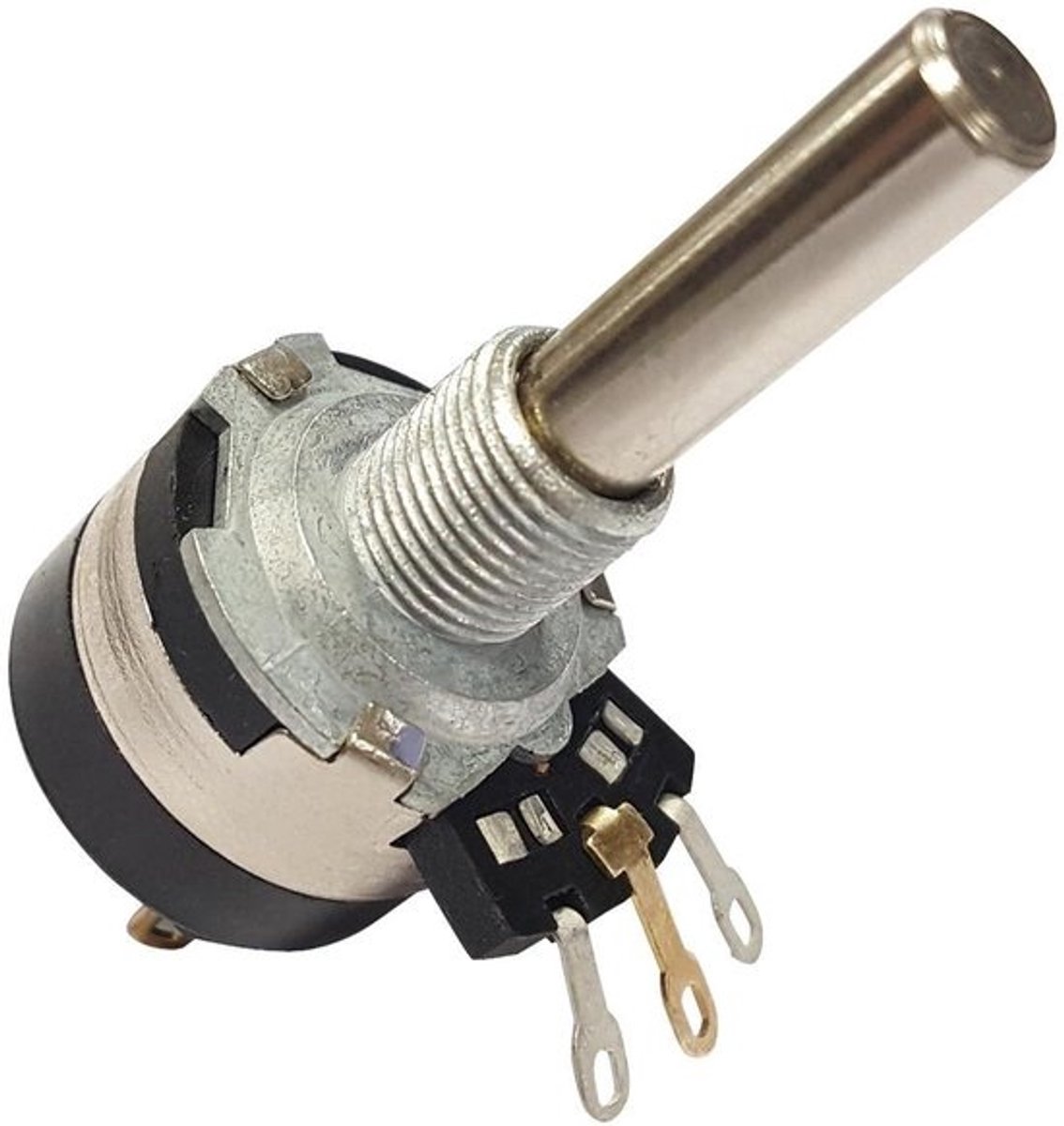 Potentiometer - Variabele weerstand - Voor elektronicaprojecten - Lineaire taper - 10k Ohm - Metaal