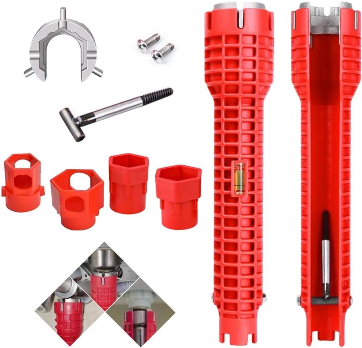 Sink Faucet, 14 in 1, Pipe Wrench for Attracting Basins, Sink Faucet, Wrench for Basins, Plumbing, Bathroom - ShopVlot
