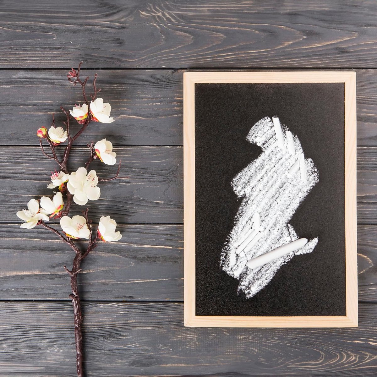 WE-STOCK black wood sign 15 x 20 cm with chalk - ShopVlot