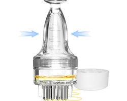 Minoxidil applicator, snelle en efficiënte hoofdhuid applicator, geen rommelig haarserum, haarapplicatorfles met borstel en kam, speciaal voor Minoxidil