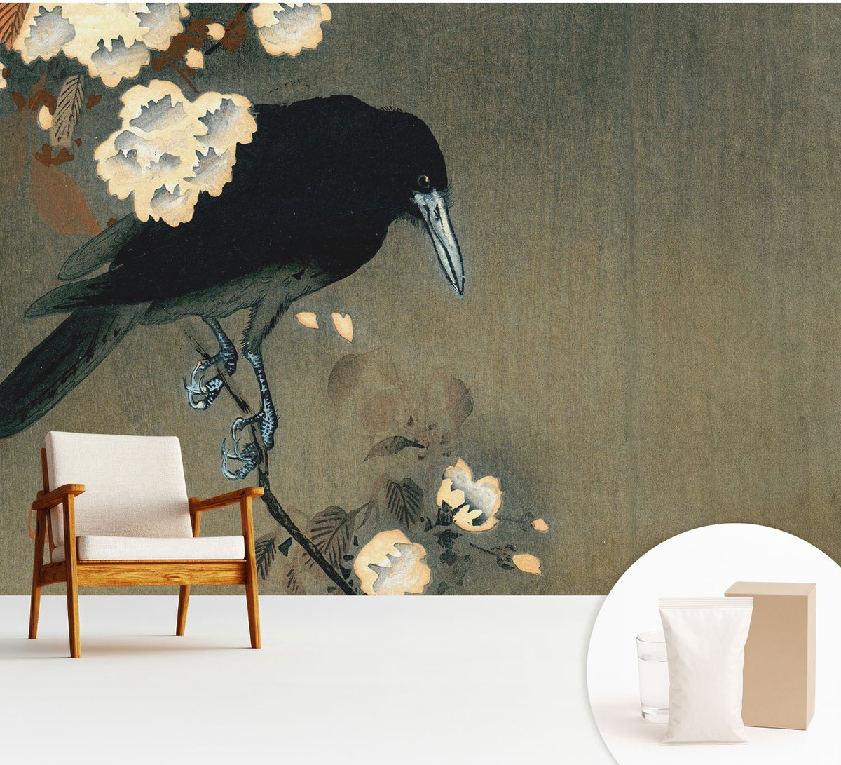 Wallfluent Fotobehang - Grijs Vliesbehang - 312x219 cm - Exotische Natuur Muurschildering - Slaapkamer behang Dieren - Fotobehang Vlies - Gang behang