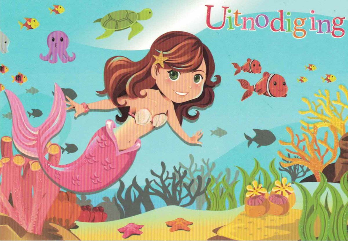 Uitnodigingskaarten - kinderfeestje - kom je op mijn feestje - ik geef een feestje - set van 5 - verjaardagsfeestje - uitnodiging