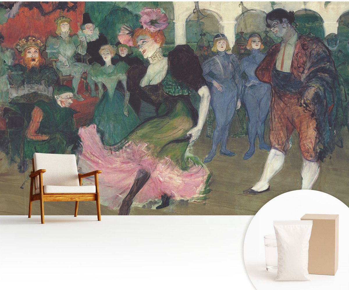 Wallfluent Fotobehang - Groente Vliesbehang - 416x254 cm - Ballroomdansen Fotobehang Vlies - Hal behang Deel - Muurschildering - Hal behang