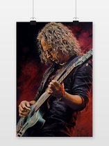 Posters Musique - Kirk Hammett - Affiche Metallica - Portrait Abstrait - Décoration murale - Design Intérieur - 61x91
