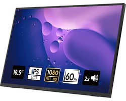 Logicom Nomad XL - Portable Monitor - Full hd - 18.5" - ips scherm - usb-C & Mini Hdmi - Kickstand - zwart