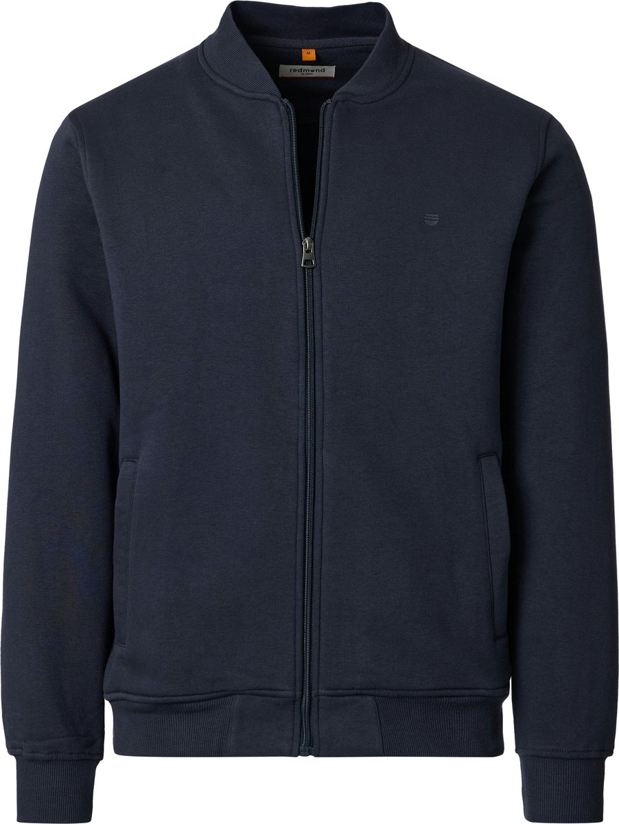 Redmond heren vest katoen - met rits - blauw-donkerblauw