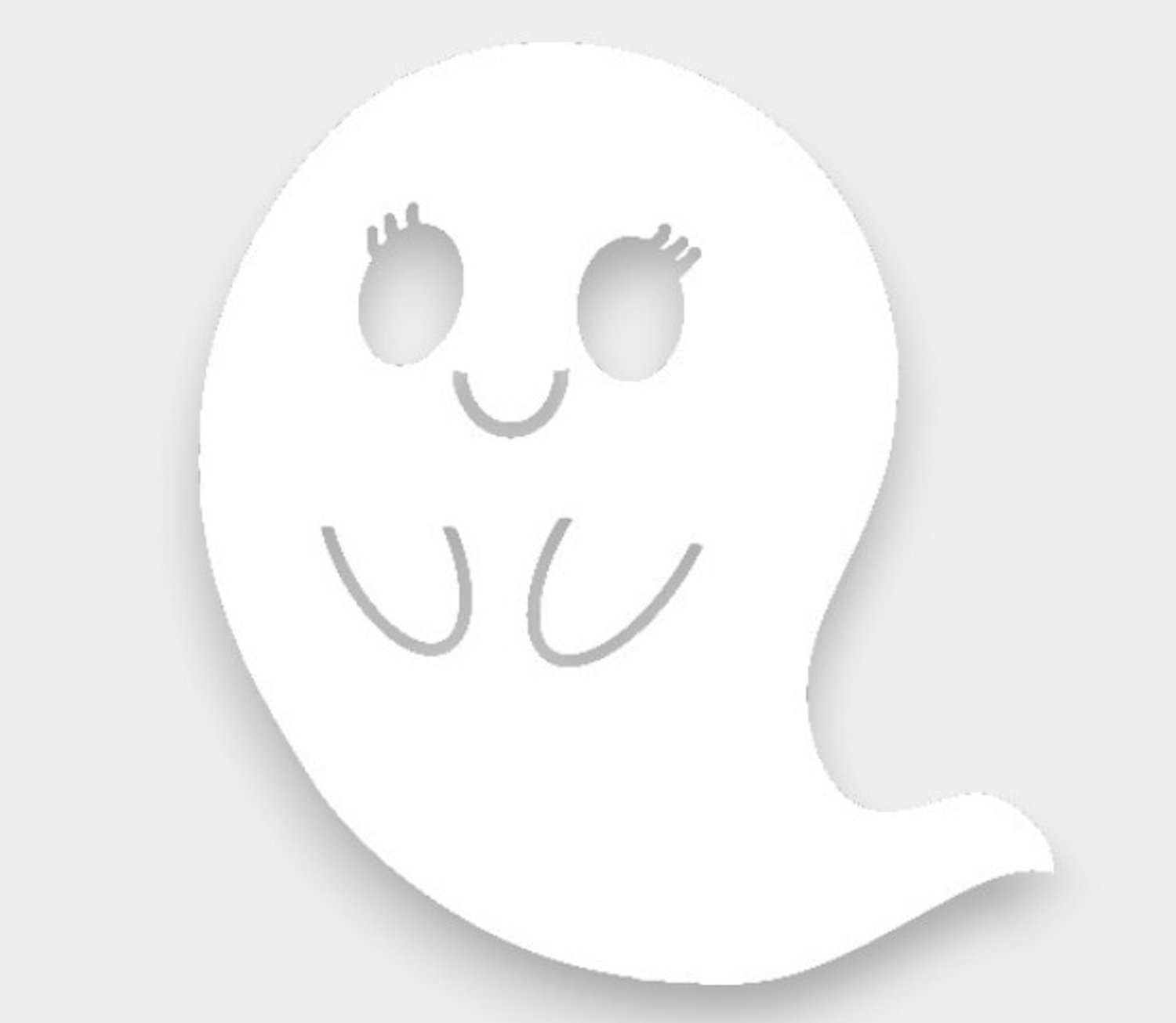 Little1Gifts - Halloween Raamstickers Spookje Cute - Statische Raamfolie - Griezelige Spookje - Herbruikbaar