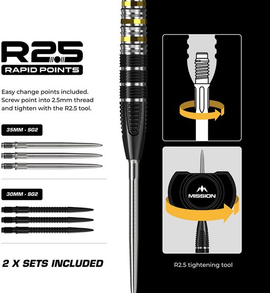 Mission Astro Rapid Point 95% - Dartpijlen — afbeelding 2