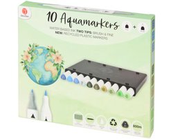 DécoTime Aquamarkers 10 stuks - Stiften met inkt op waterbasis