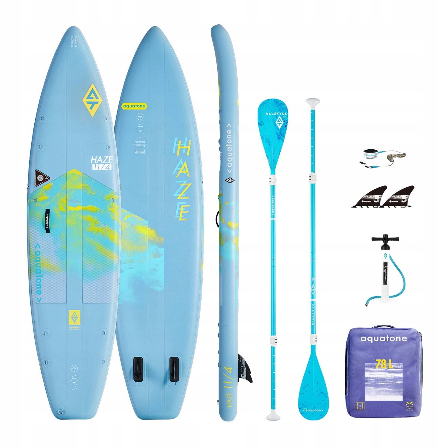 Merkloze SUP Board 11'4" 343 cm - Blauw