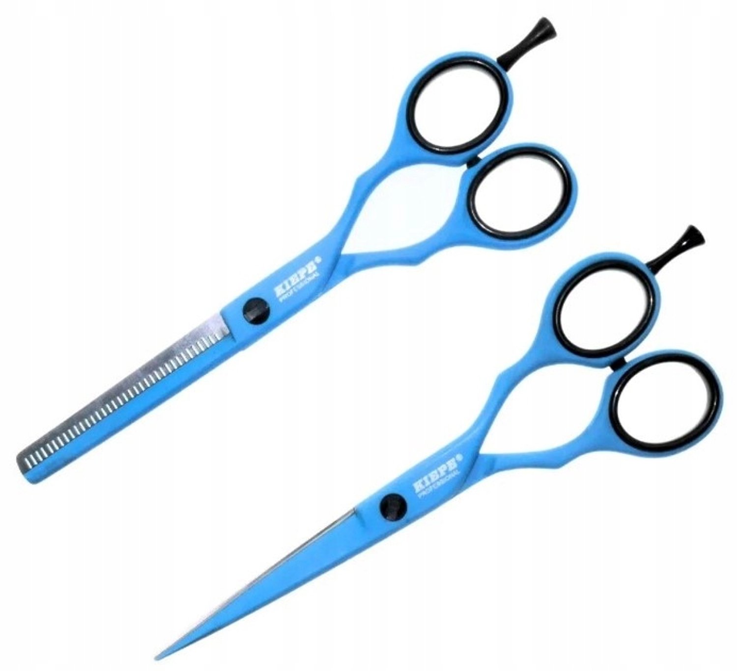 Professionele Kappersset: Schaar & Effileerschaar 5,5" Blauw