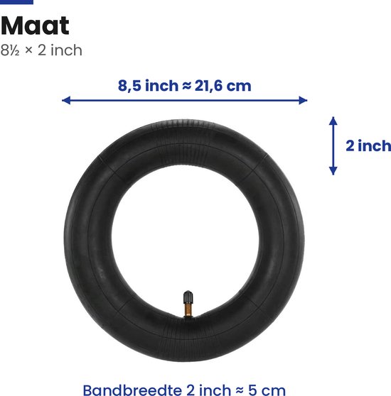 Binnenband voor Elektrische Step - 8 1/2 x 2 - Xiaomi Mi - M365 Pro (Set van 2) van Merkloos — afbeelding 5