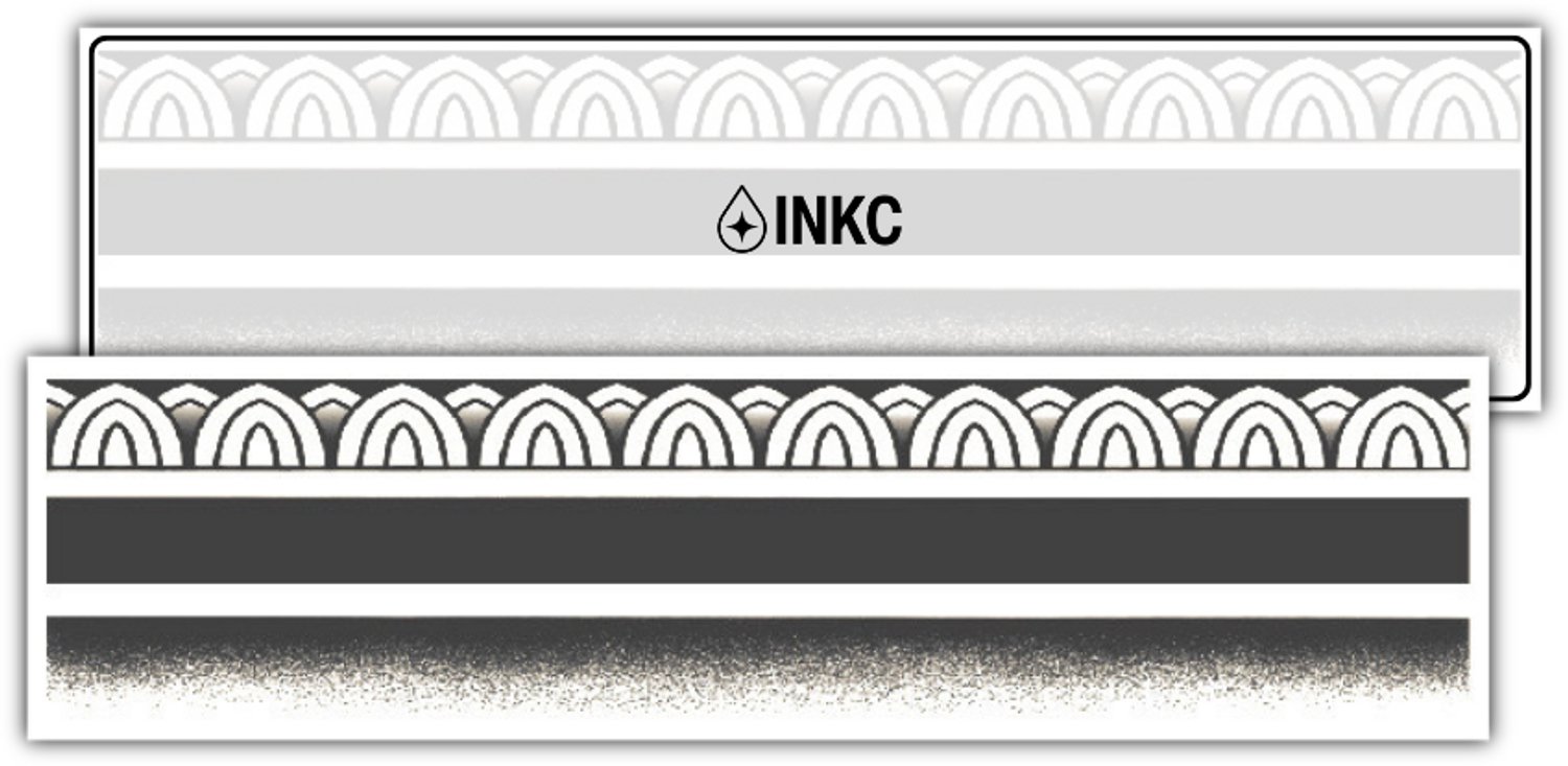 INKC - Tijdelijke Tattoo - Overgangsband - Nep Tattoo - Plak Tattoos - Blijft tot 2 weken - 6,5 x 24cm