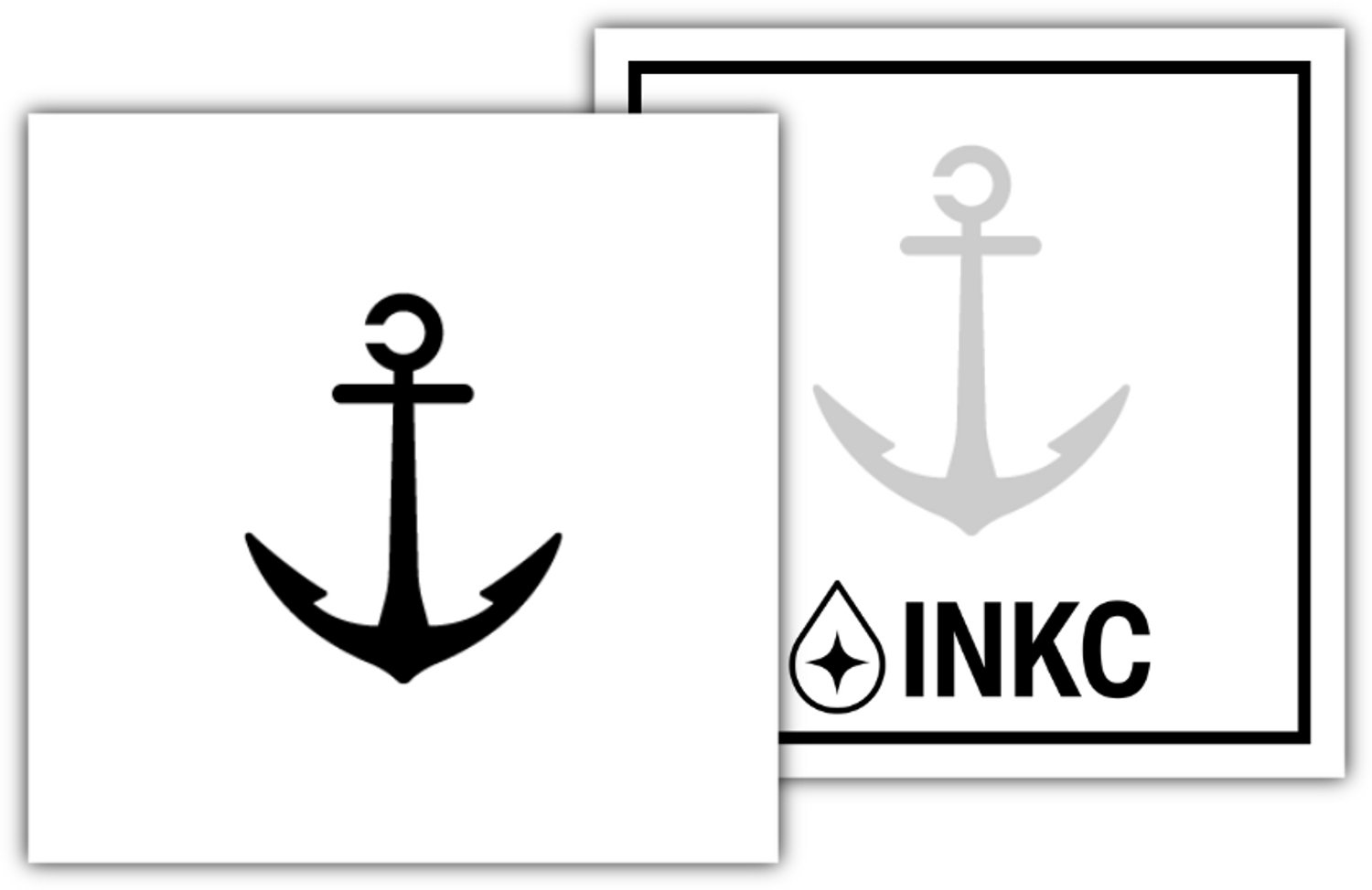 INKC - Tijdelijke Tattoo - Anker - Nep Tattoo - Plak Tattoos - Blijft tot 2 weken - 5 x 5cm