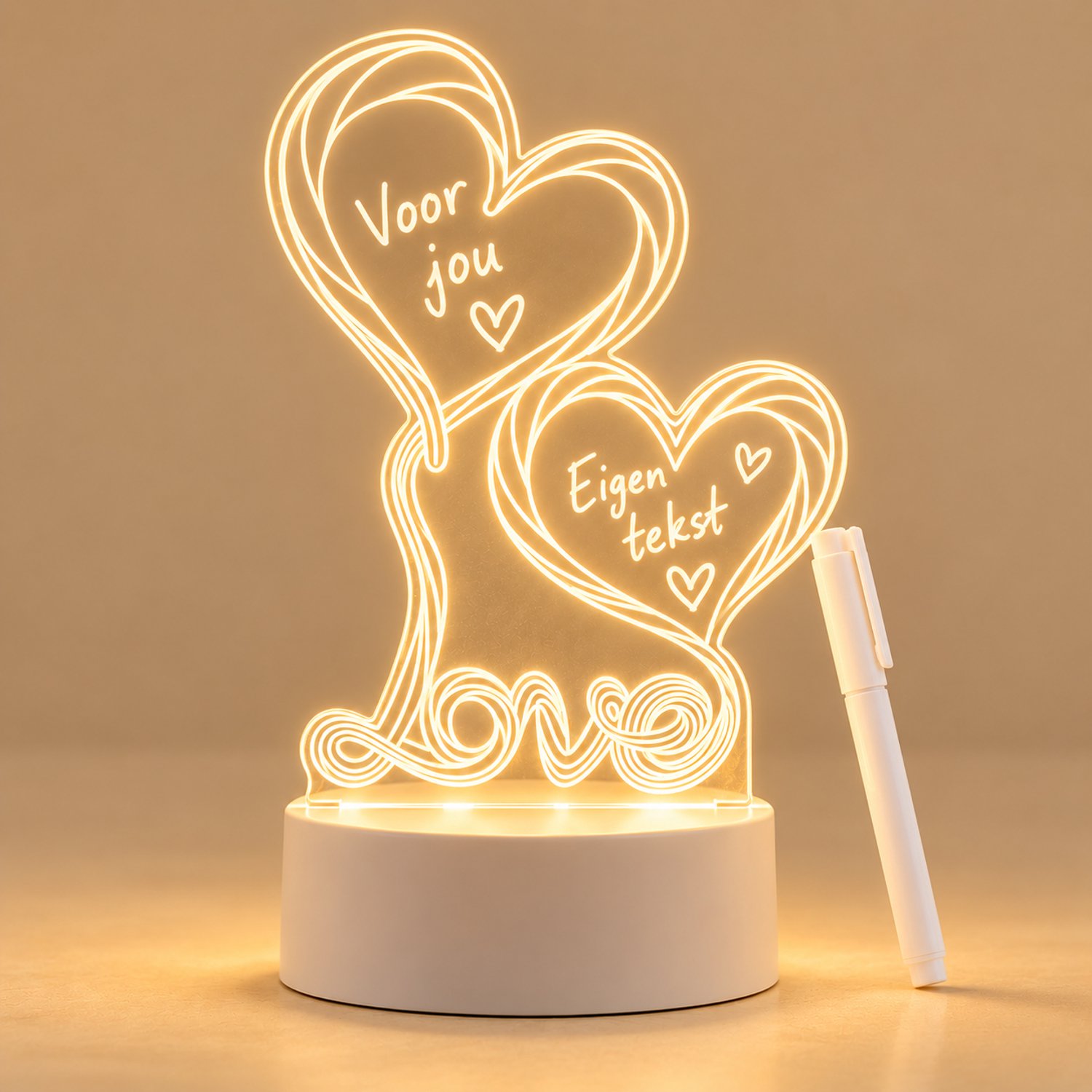 Nina’s Giftshop® 3D Nachtlamp – 7 Kleuren – Valentijn Cadeau voor Haar – Sfeerlamp – Cadeau voor Vrouw – Moederdag – Verjaardag