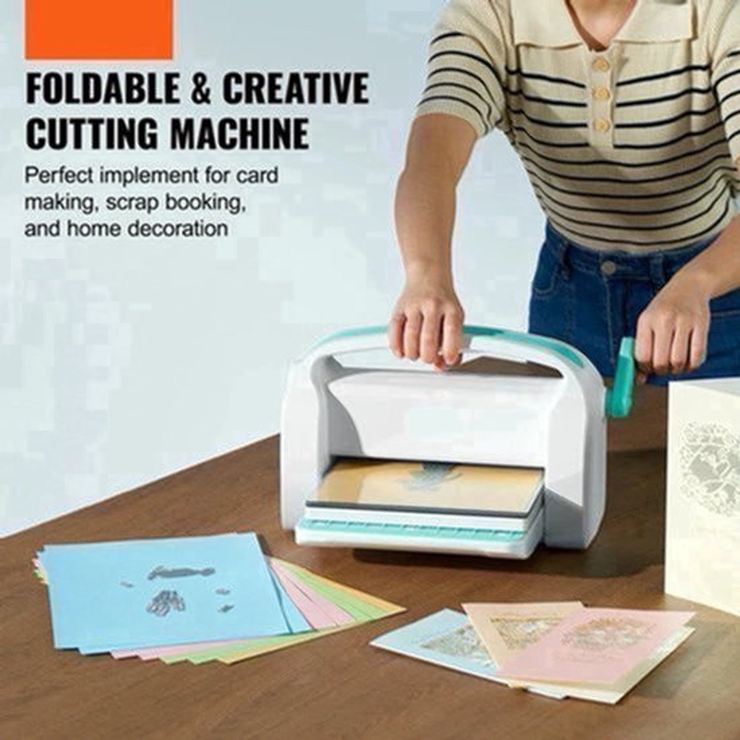 Stansmachine - Handmatige Embossing- en Snijmachine – 9 inch – DIY Scrapbooking & Kaarten Maken – Mini Stansmachine voor Papier, Leer & Stof – Inclusief Starter Kit