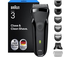 Braun Series 3 300BT - Elektrisch Scheerapparaat voor mannen - Flexibele Scheerbladen - Baardtrimmer Opzetstuk