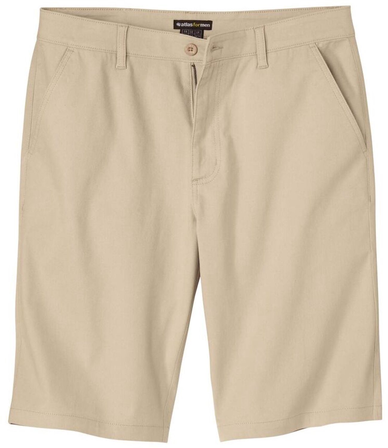 ATLAS FOR MEN - Chinobermuda van stretch twill - Heren - Verkrijgbaar in grote maten - W50